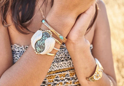 Medicine Wheel Cuff With Moonstone | Moonstone, Indian Silver | Bahgsu Jewels