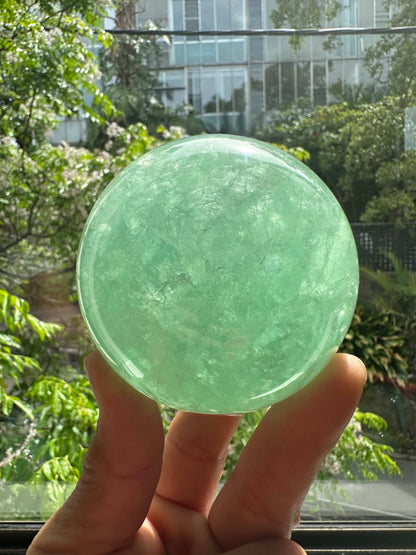 Large Green Fluorite Sphere | Crystal for Healing & Clarity