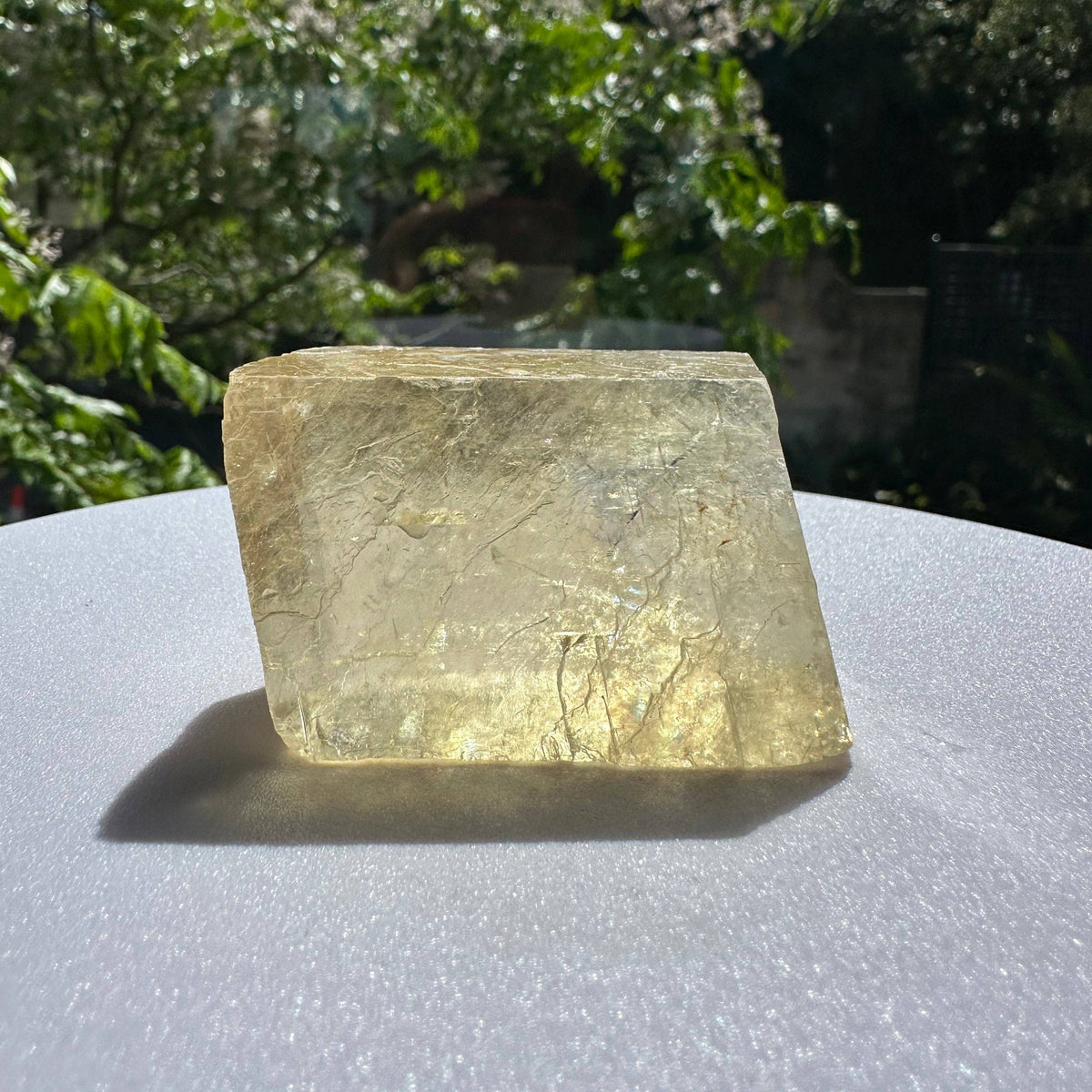 Yellow Calcite Cube | Sacred Geometry for Positivity & Clarity