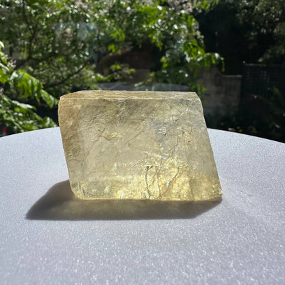 Yellow Calcite Cube | Sacred Geometry for Positivity & Clarity