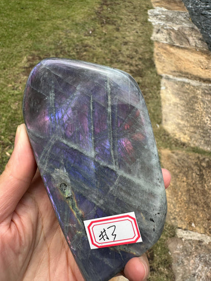 Purple Labradorite Free Form from Madagascar | Rare Flash Crystal