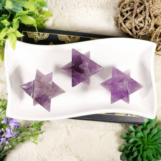 Amethyst Merkaba | Sacred Geometry for Intuition & Protection