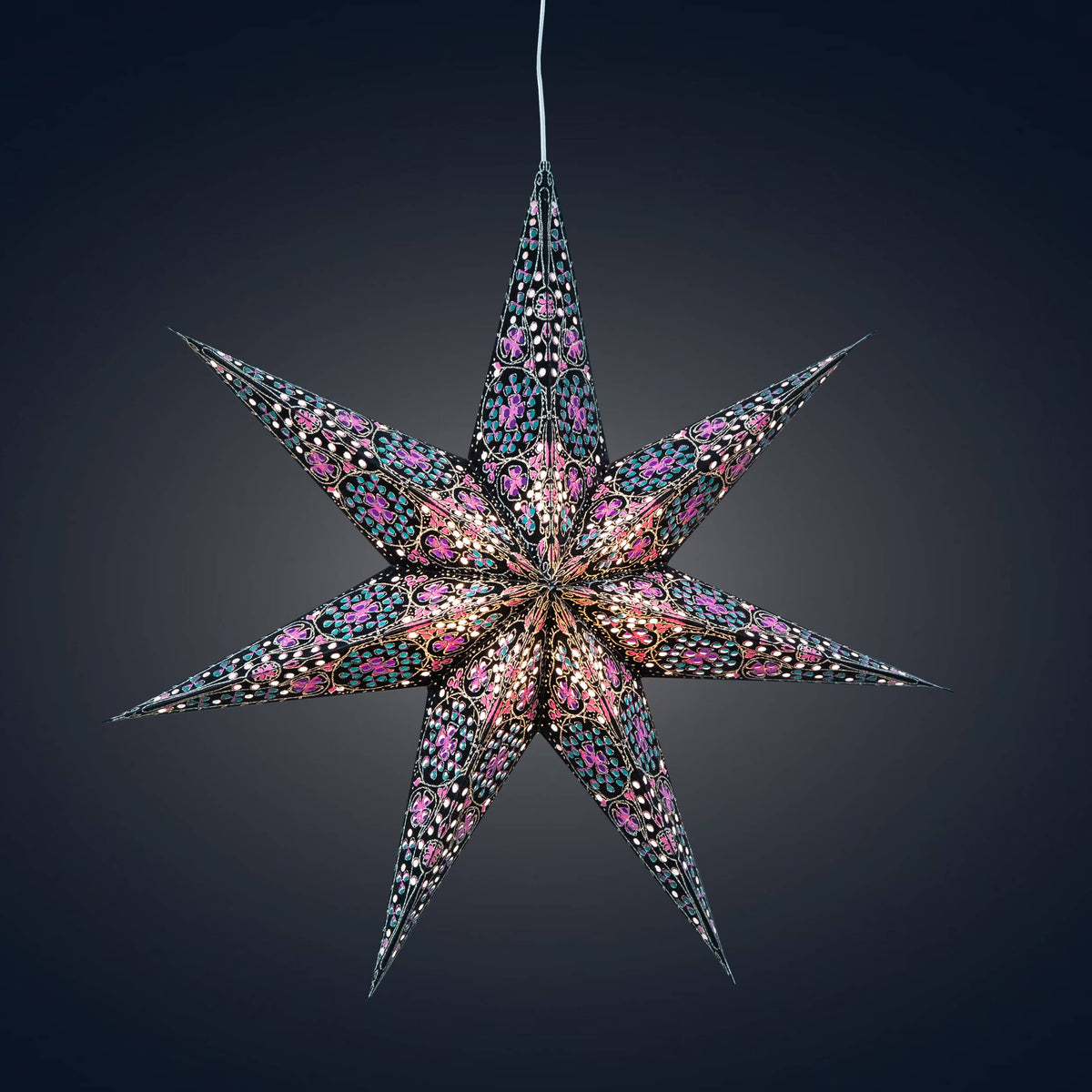 Cathedral | 7 Point 16" Stained Glass | Paper Star Light