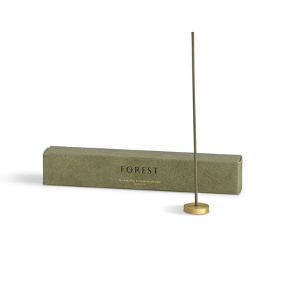 Hinoki Japanese Incense Set | 30 Cypress Incense Sticks & Brass Holder