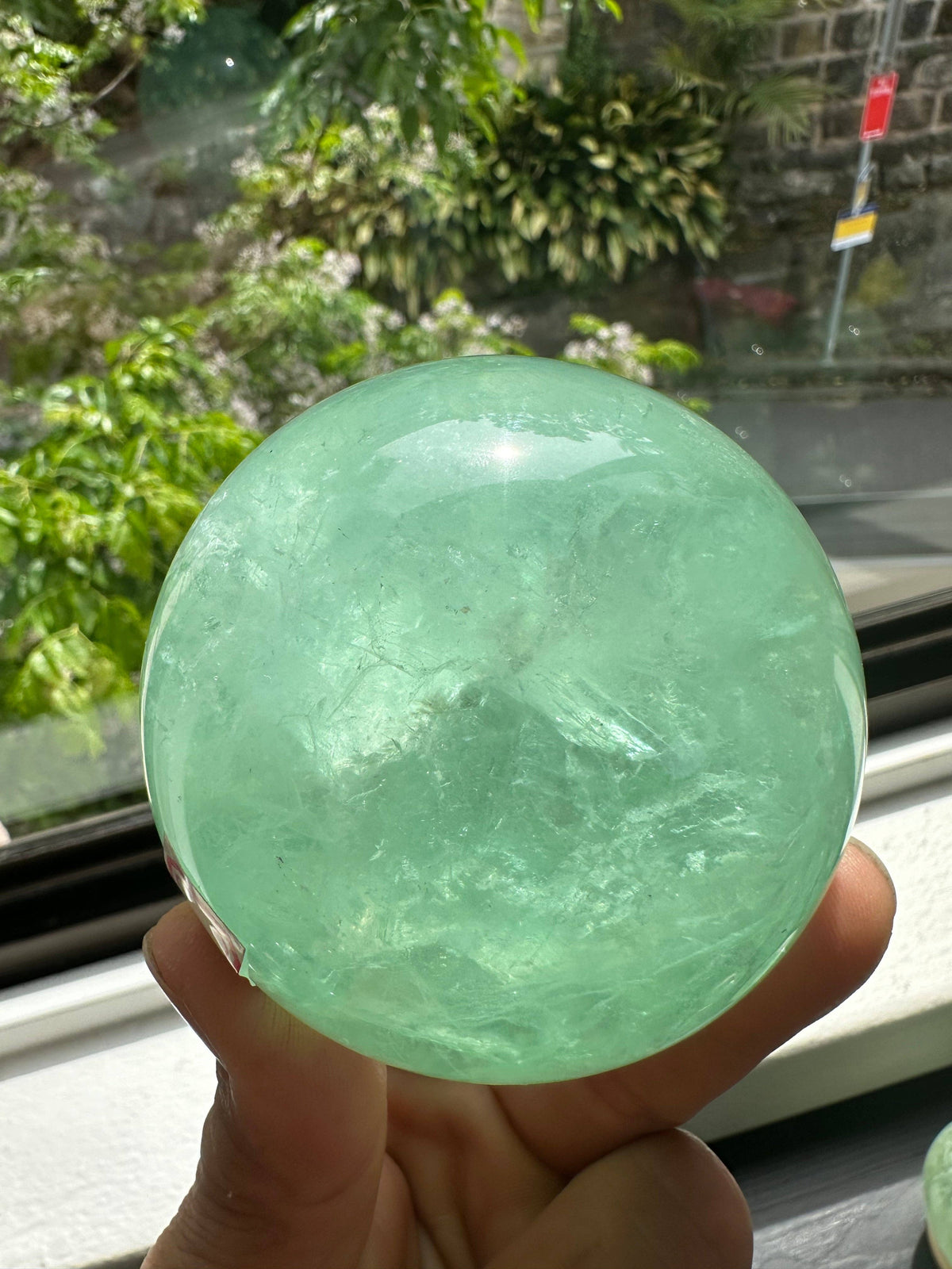 Large Green Fluorite Sphere | Crystal for Healing & Clarity