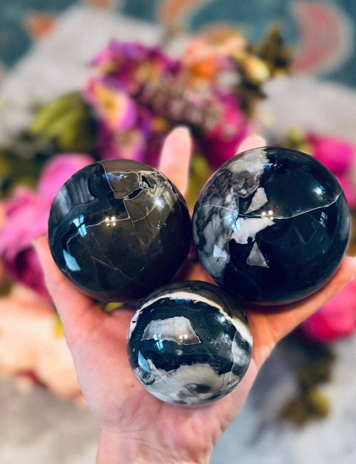 Volcano Agate Sphere | UV Fluorescent Crystal Sphere
