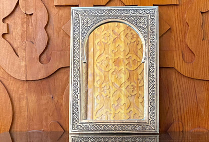 Moroccan Brass Mirror | Hand Embossed Decorative Mirror