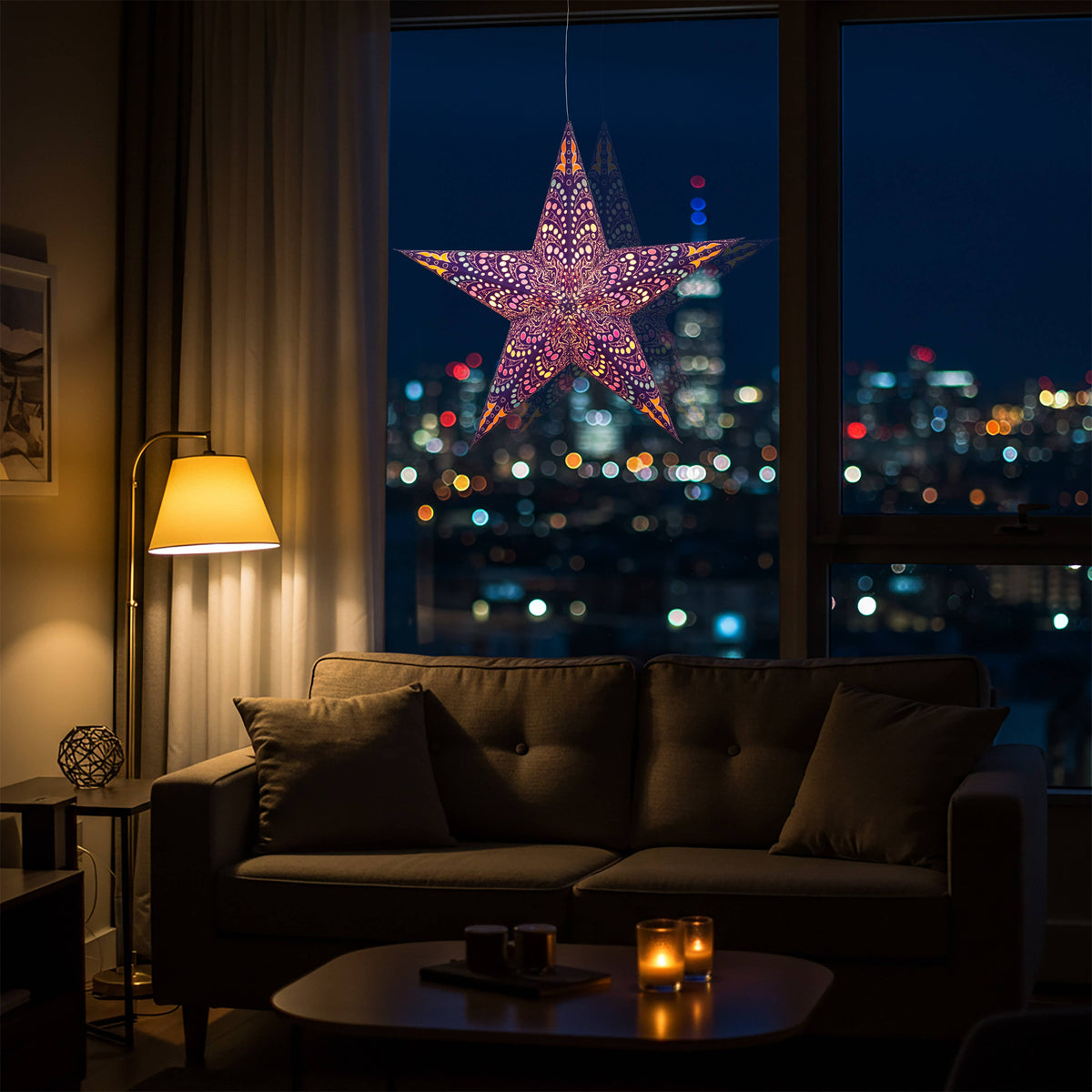 Orléans | 5 Point 24" Purple/White | Paper Star Light