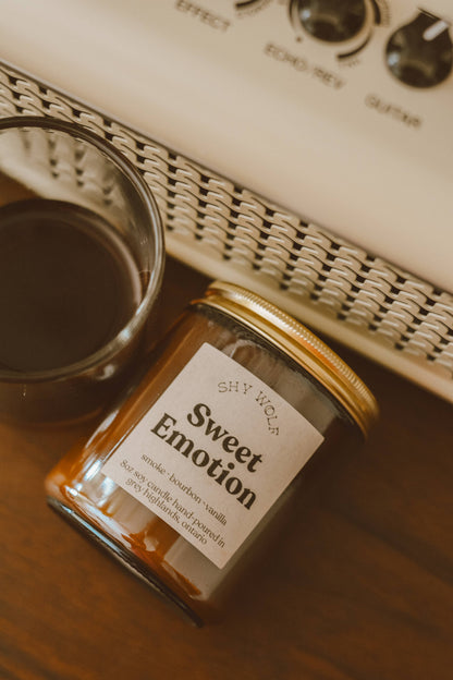 Sweet Emotion Music Inspired Soy Candle | Vanilla, Bourbon & Smoke