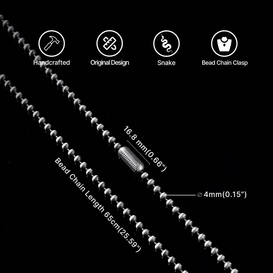 Snake Scale Clasp Necklace | Sterling Silver | Coppertist.Wu