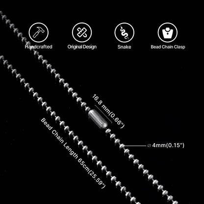 Snake Scale Clasp Necklace | Sterling Silver | Coppertist.Wu