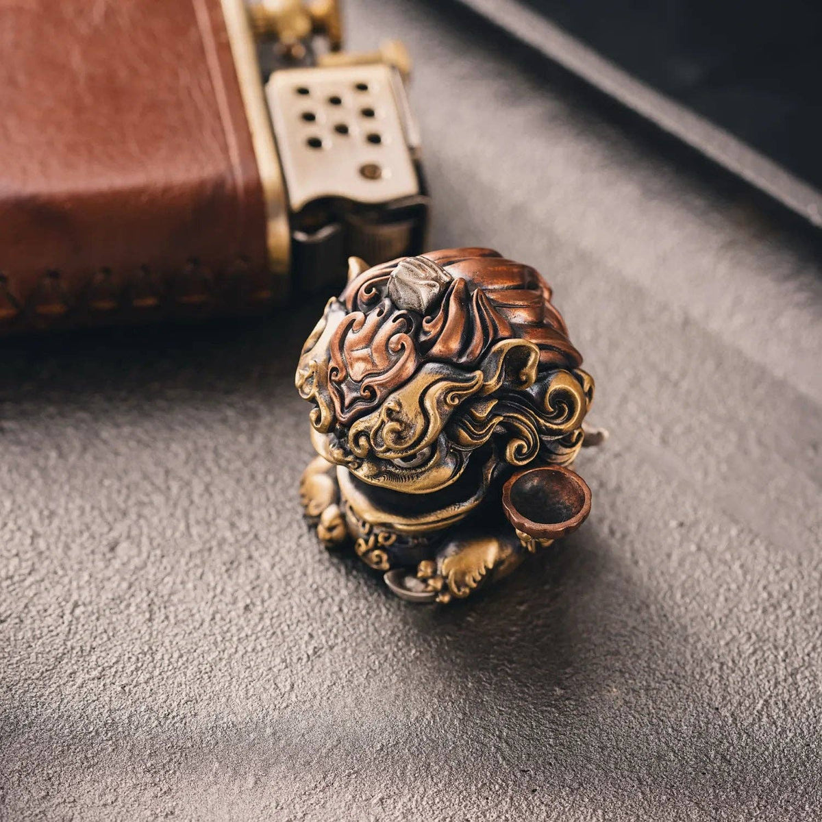 Mini Pixiu Statue | Brass, Copper & Sterling Silver | Coppertist.Wu