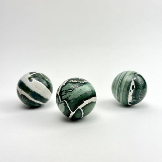 Green Sardonyx Sphere | Crystal for Good Fortune & Strength