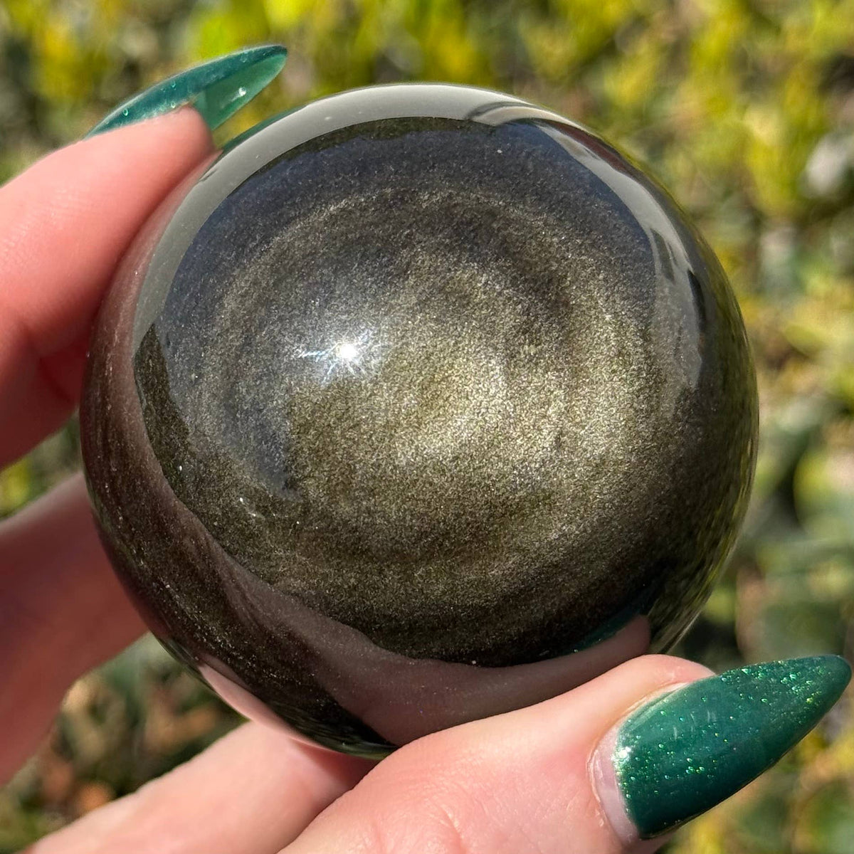 Gold Sheen Obsidian Sphere