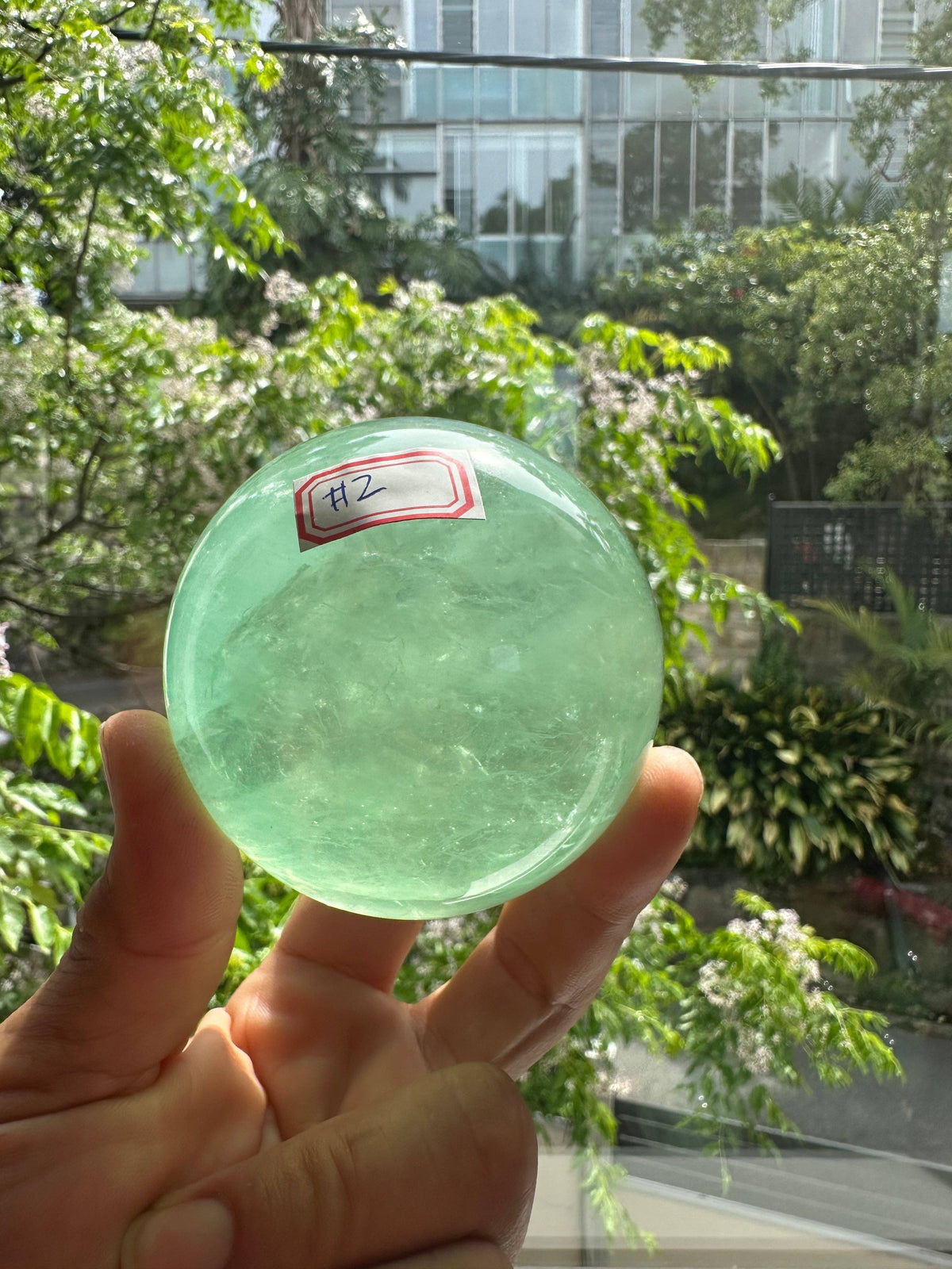 Large Green Fluorite Sphere | Crystal for Healing & Clarity