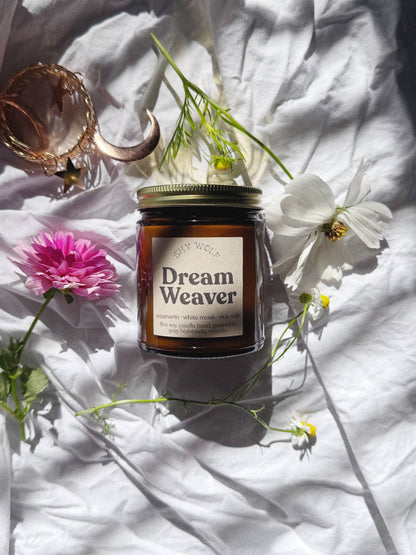 Dream Weaver Soy Candle | Coumarin, White Musk & Rice Milk