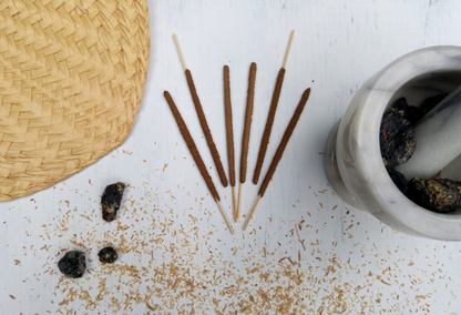 Black Copal Incense Stick | Hand-Rolled Resin Incense (Single)