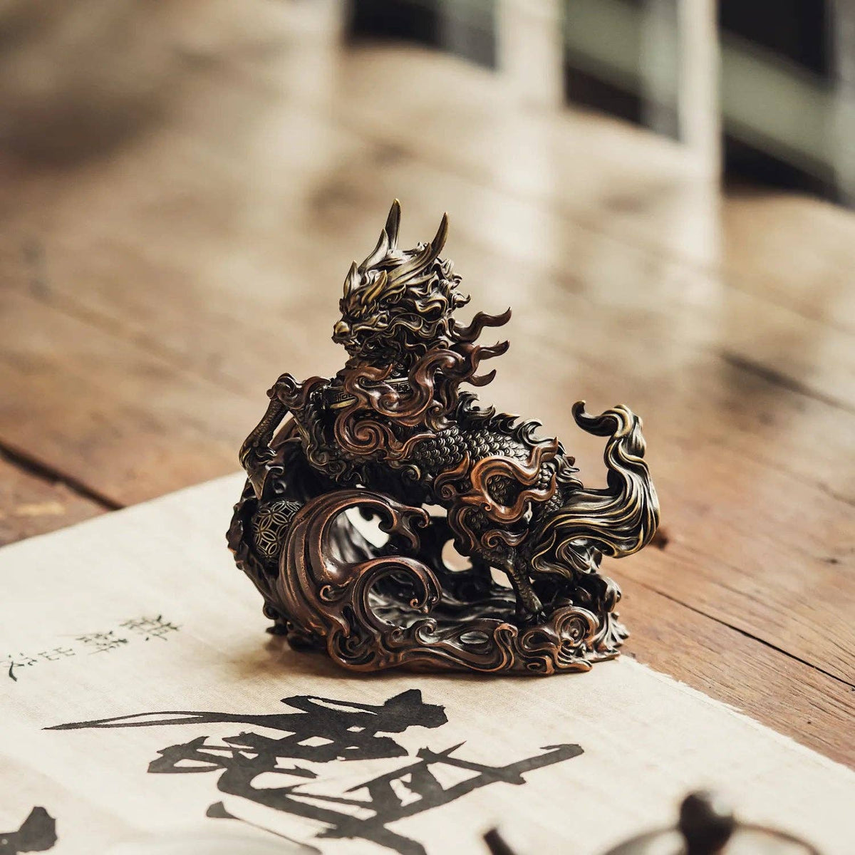 Kirin Statue | Brass, Copper & Sterling Silver | Coppertist.Wu