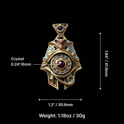 Eye of Horus Spinner Pendant | Coppertist.Wu