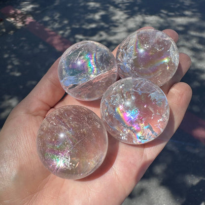 Clear Quartz with Rainbows Sphere