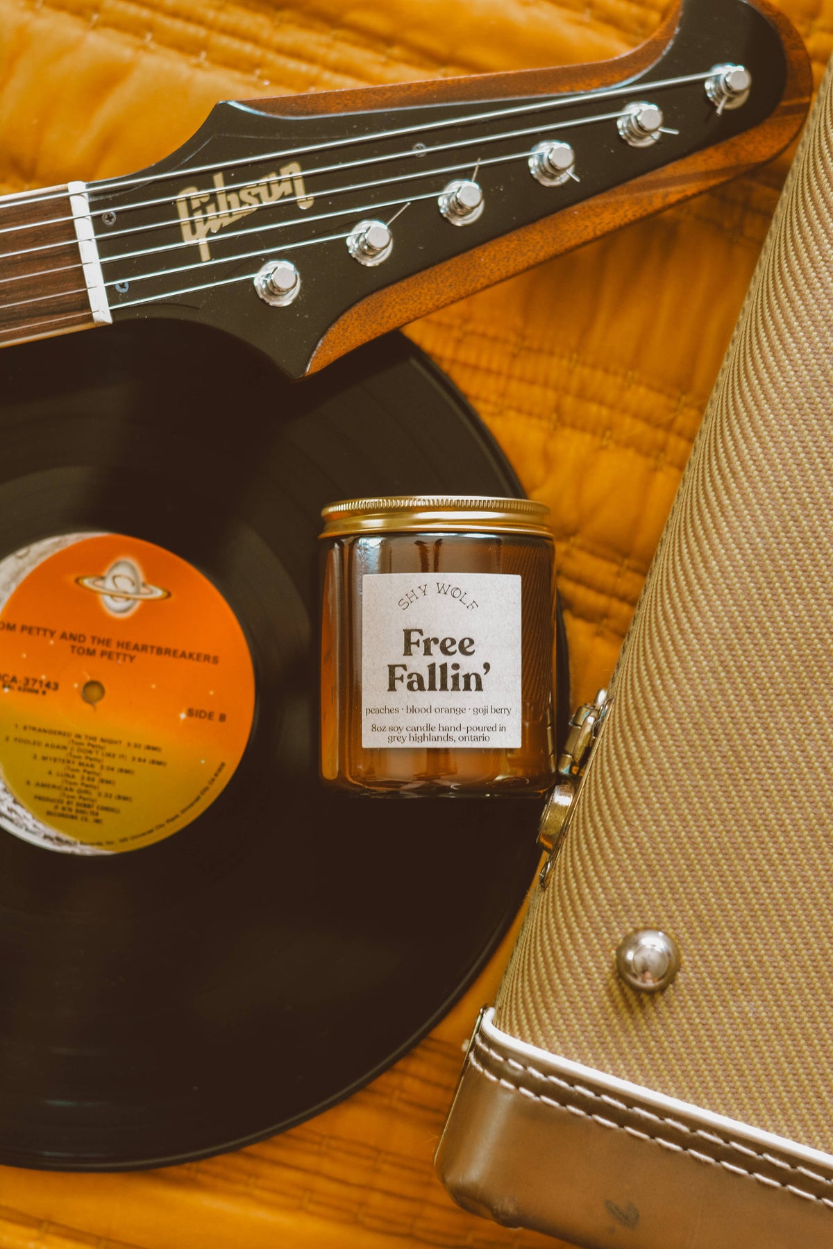 Free Fallin’ Music Inspired Soy Candle | Peach, Blood Orange & Goji Berry
