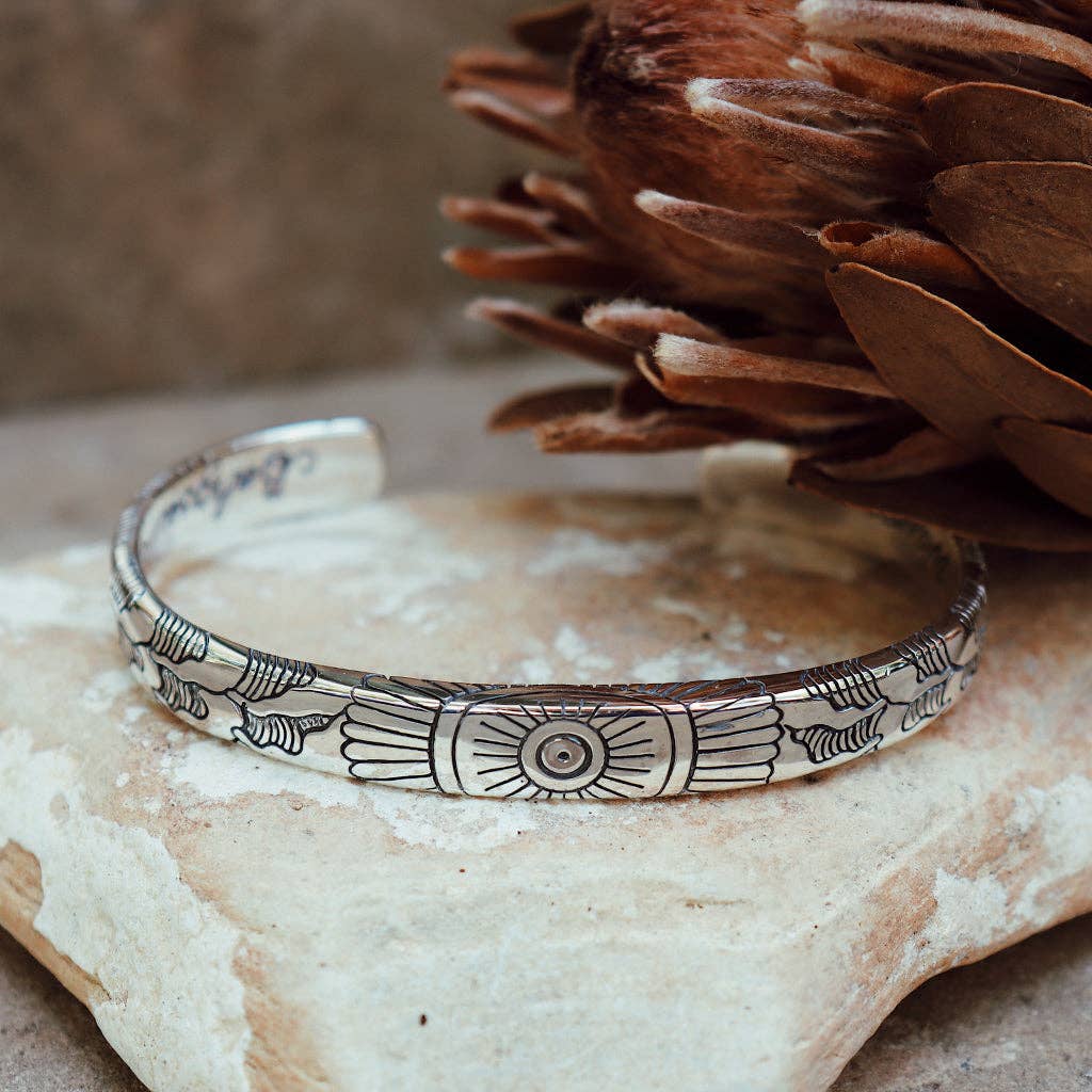 Light Waves Cuff | Men, Handcrafted Metal | Bahgsu Jewels