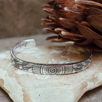 Light Waves Cuff | Men, Handcrafted Metal | Bahgsu Jewels