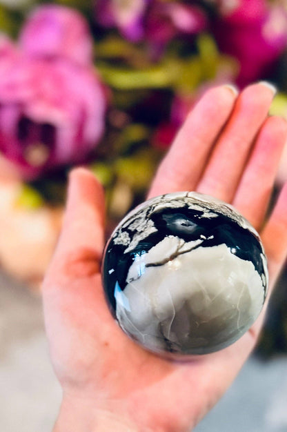 Volcano Agate Sphere | UV Fluorescent Crystal Sphere