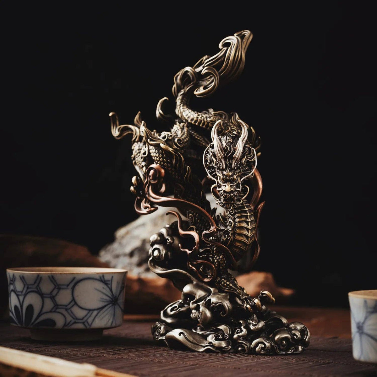 Tang Dragon Statue | Bronze, Silver, Copper & White Bronze | Coppertist.Wu