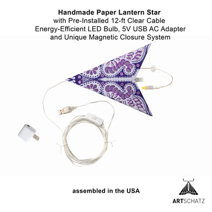 Phoenix 5 Point 16" Violet | Paper Star Light