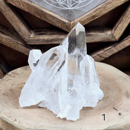 AAA High Grade Clear Quartz Cluster from Brazil | Master Healer Crystal