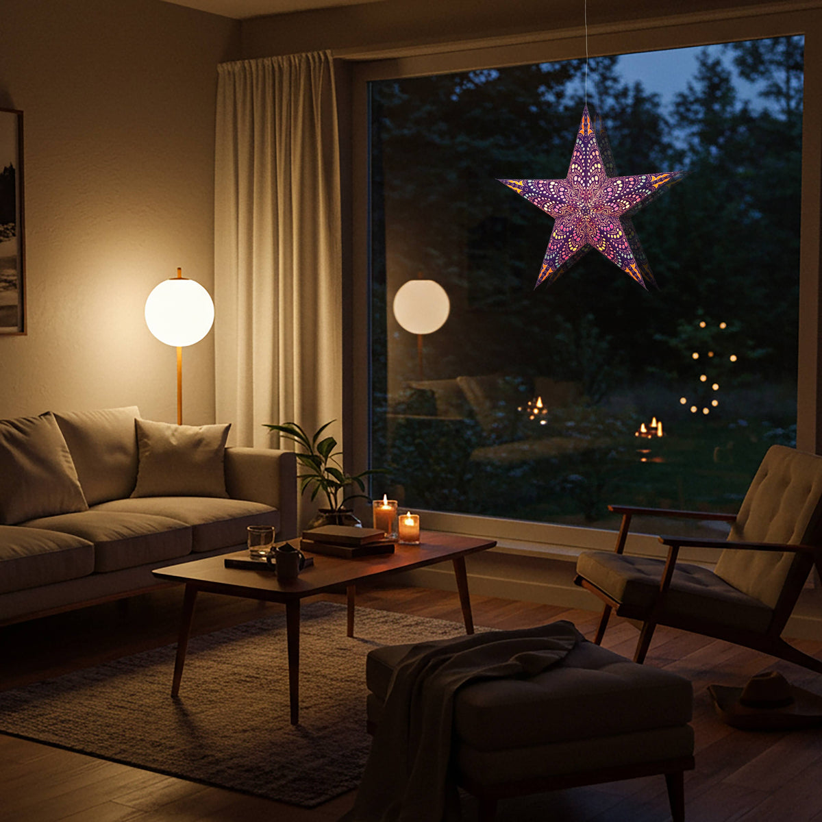 Orléans | 5 Point 24" Purple/White | Paper Star Light