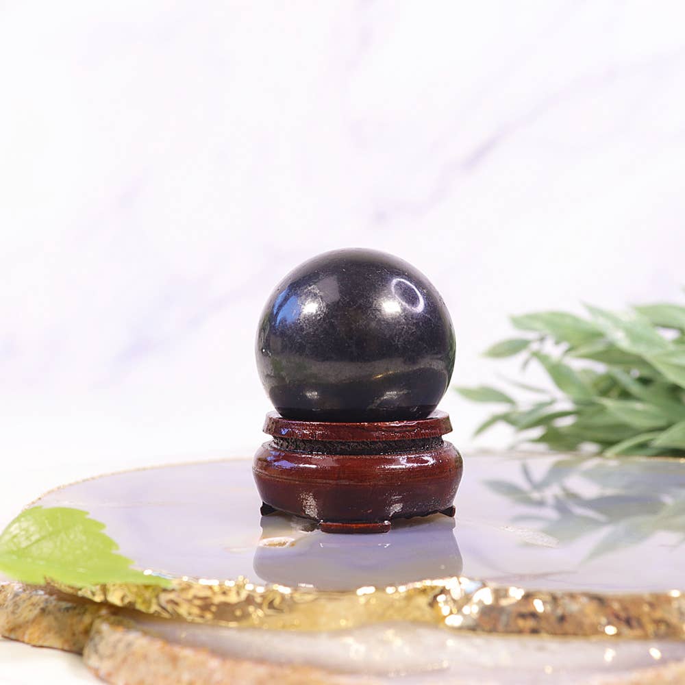 Small Shungite Sphere | Crystal for Protection & Grounding