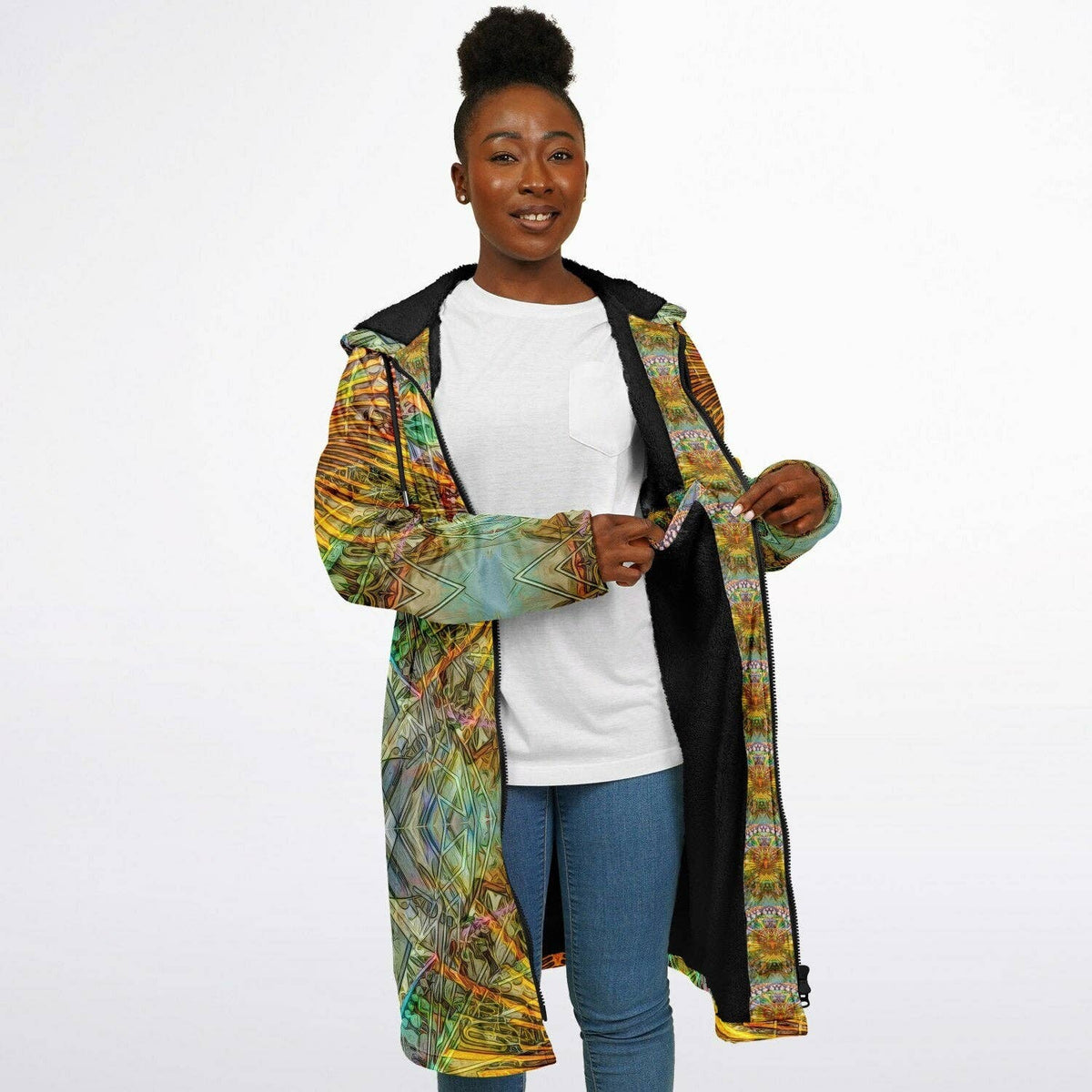 Lotus Guardian Zipper Cloak | Recycled Performance Fleece | Manifestie