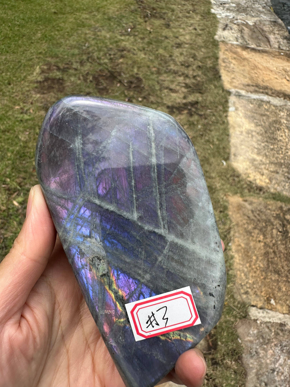 Purple Labradorite Free Form from Madagascar | Rare Flash Crystal