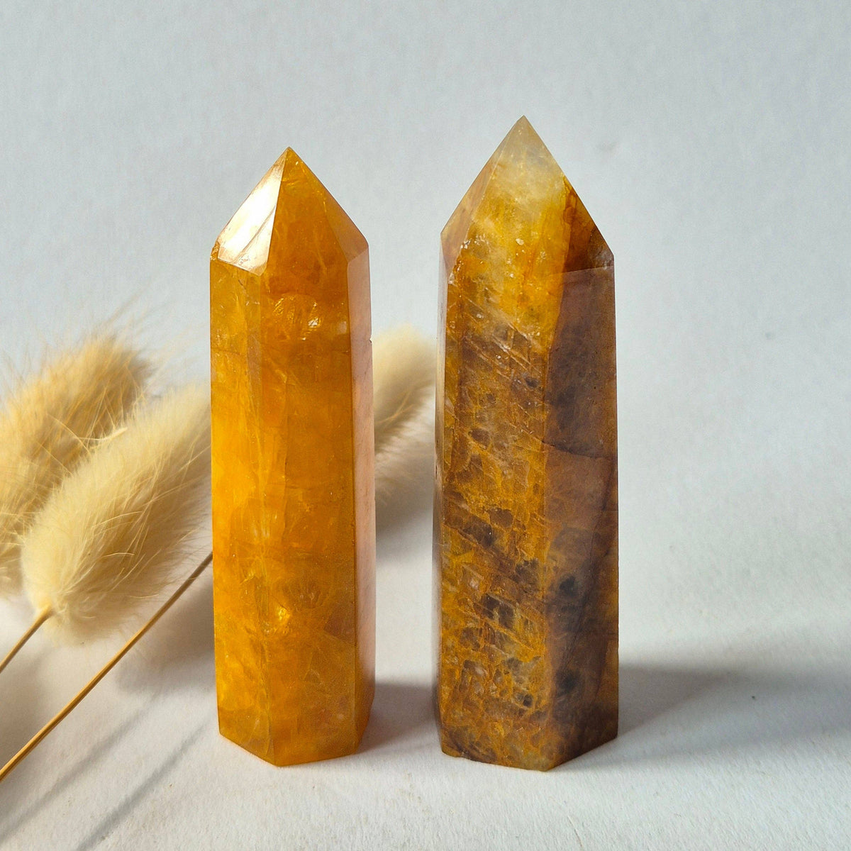 Golden Healer Point – Hand-cut Gemstone Tower
