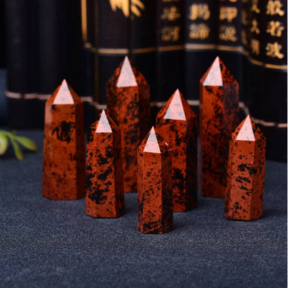 Mahogany Obsidian Tower | Crystal for Strength & Protection