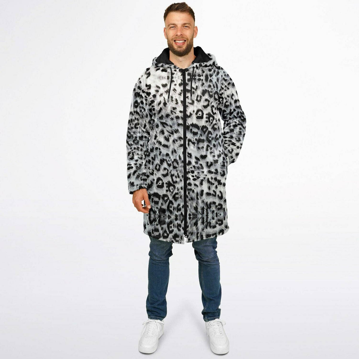 Snow Leopard Zipper Cloak | Recycled Performance Fleece | Manifestie
