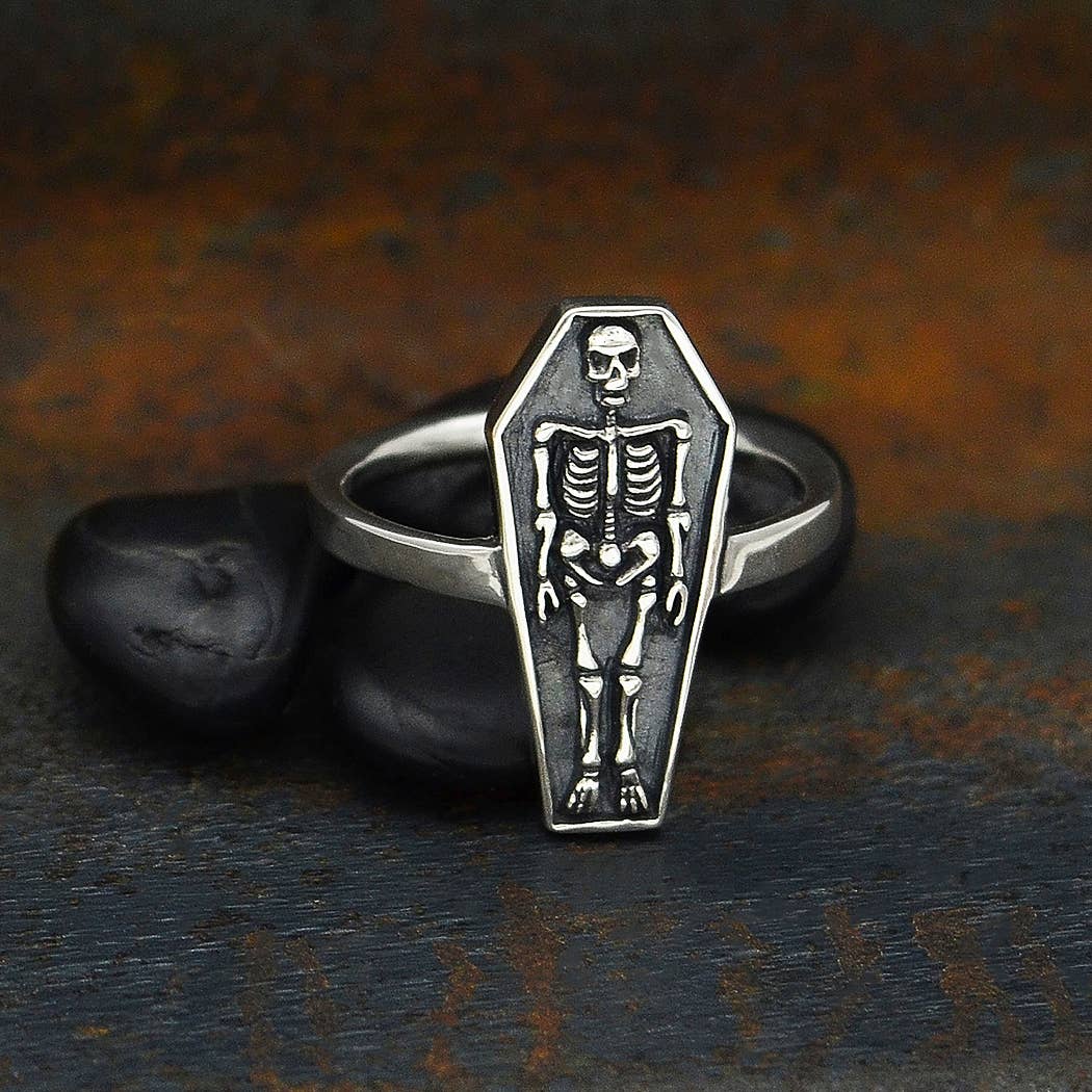 Skeleton Coffin Ring | Recycled Sterling Silver