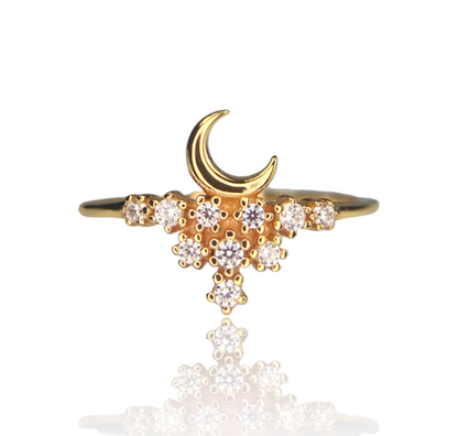 Horizon Moon Ring | Gold-Plated Celestial Ring