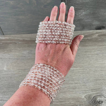 Gemstone Beaded Stretch Bracelet | 6mm Crystal Beads