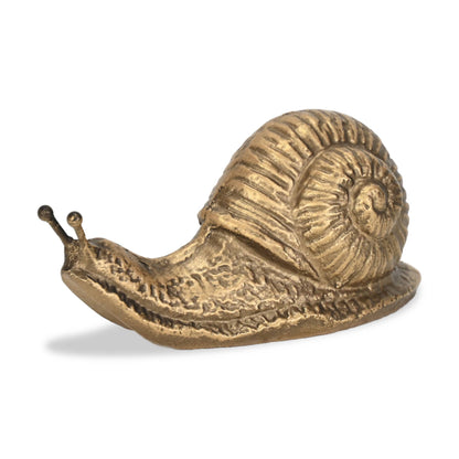 Verdor Golden Snail | Cast Iron Decorative Sculpture