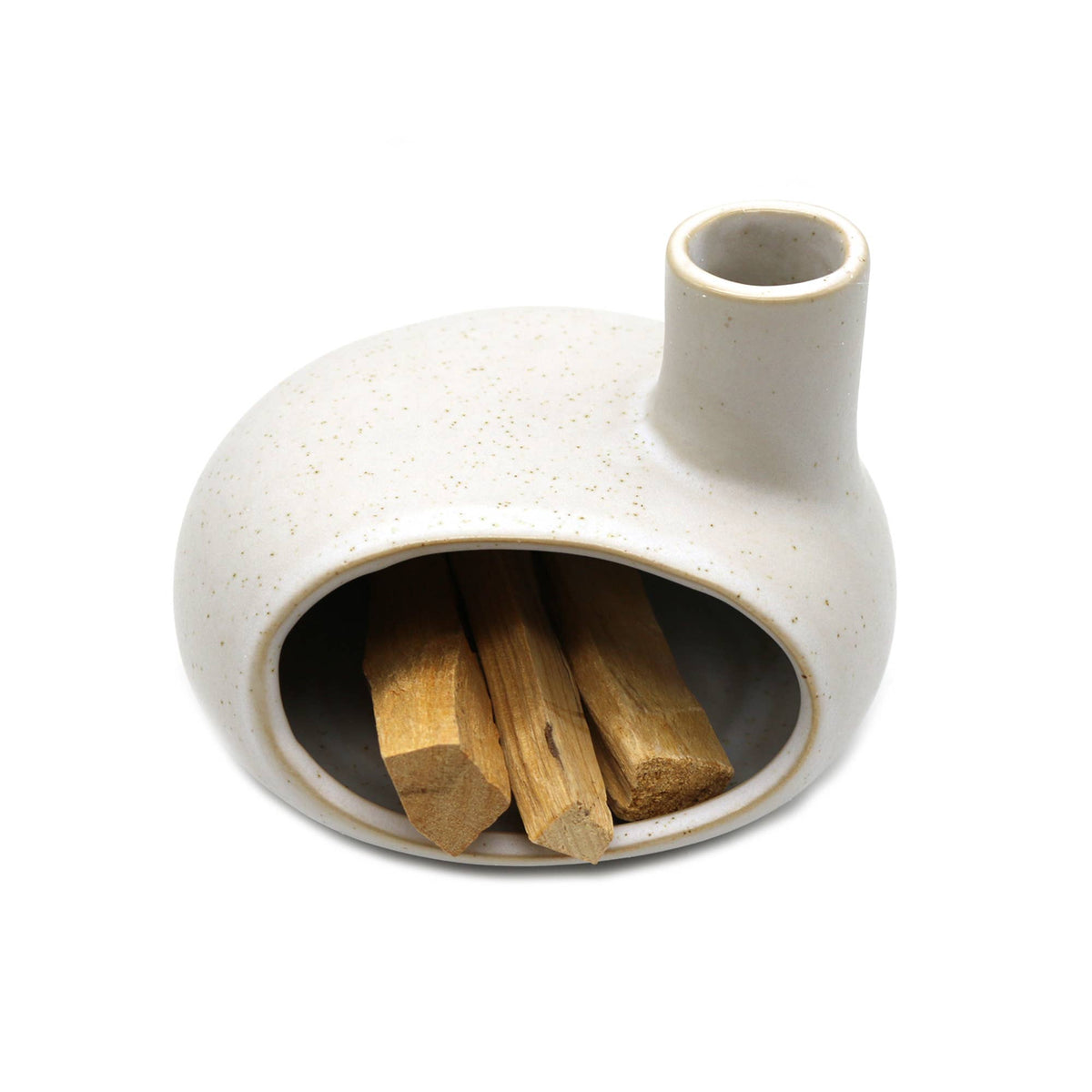 Grey Ceramic Smudge Chimney | Glazed Ceramic