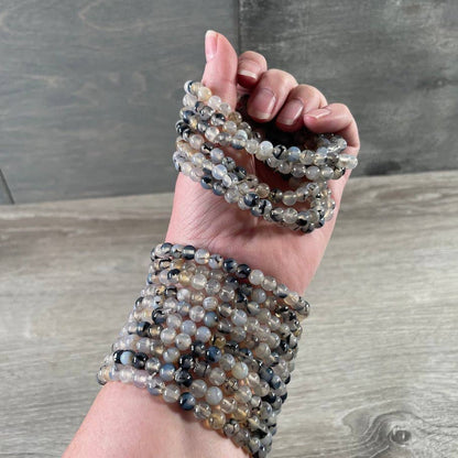 Gemstone Beaded Stretch Bracelet | 6mm Crystal Beads