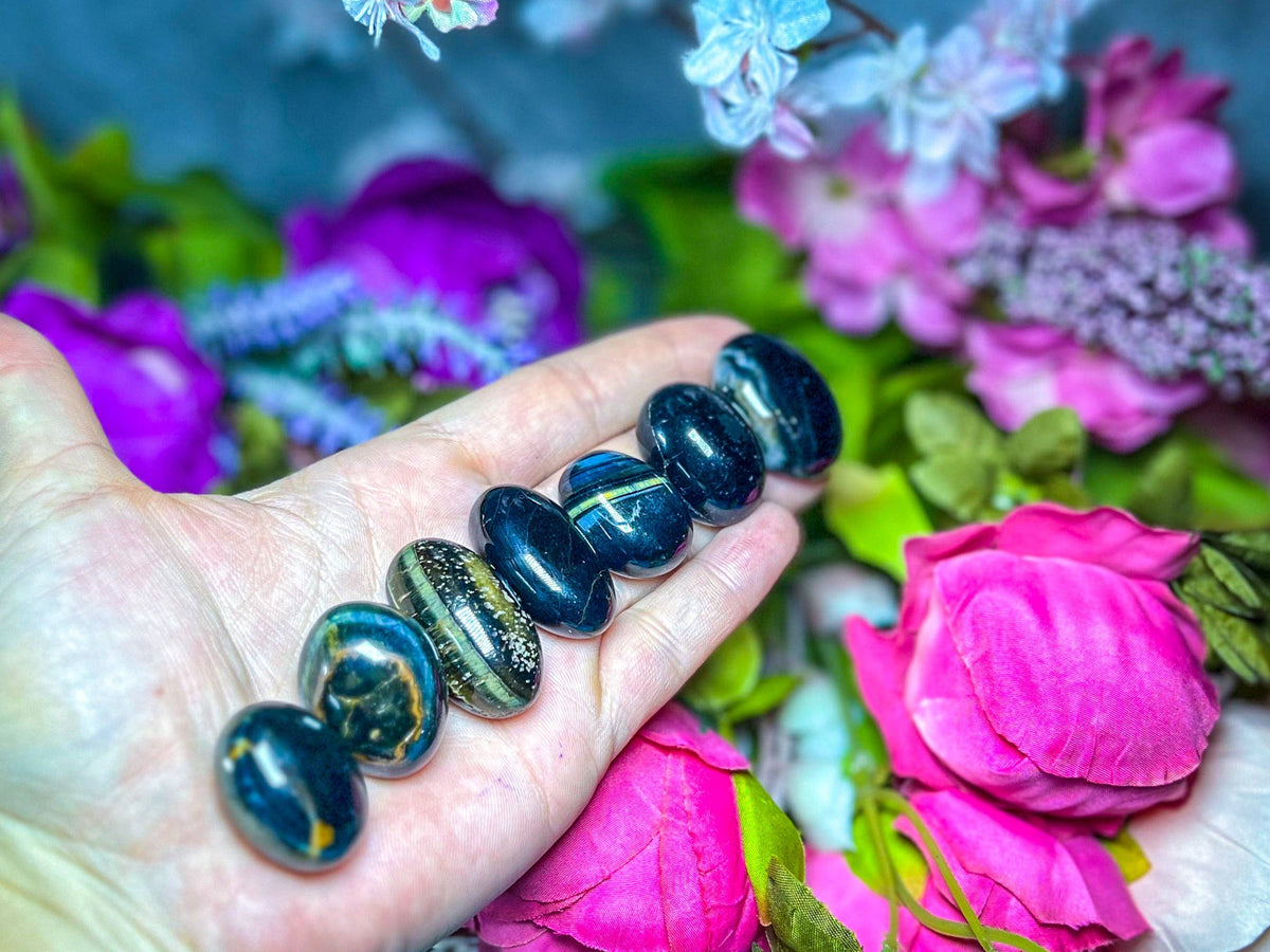 Blue Tiger's Eye Tumbled Stone | Stone of Protection & Insight
