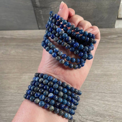 Gemstone Beaded Stretch Bracelet | 6mm Crystal Beads