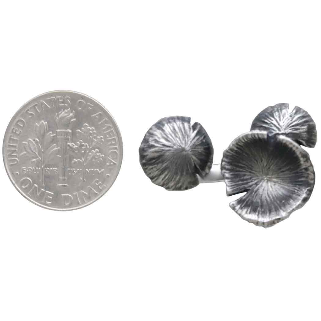 3D Mushroom Ring | Recycled Sterling Silver
