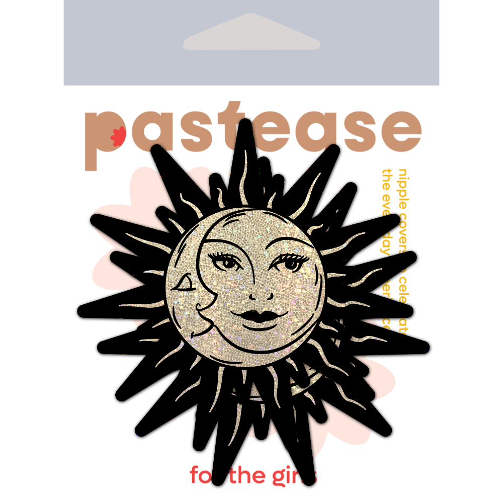 Sunburst Sun & Moon Pasties | Celestial Festival Embellishment