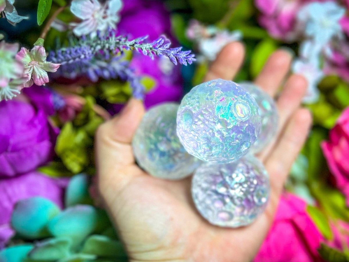 Aura Quartz Full Moon Sphere | Crystal for Moon Rituals