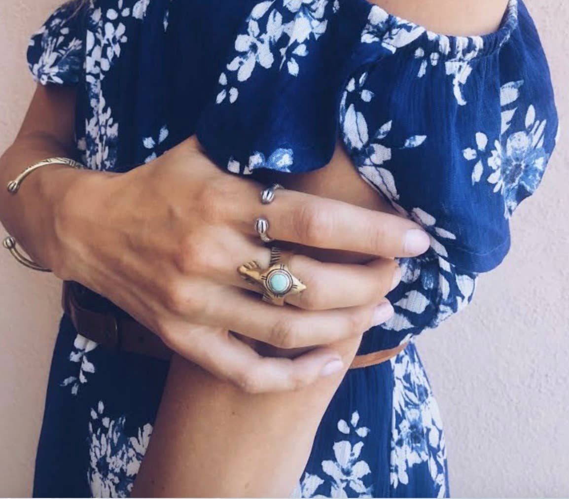 As Above Ring | Moonstone or Labradorite, Sterling Silver | Bahgsu Jewels